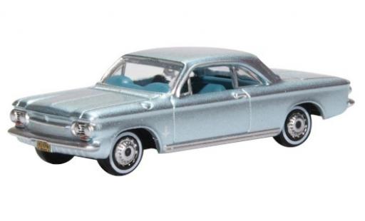Modelauto Chevrolet Corvair Coupe metallic blauw 1963 1/87 Oxford