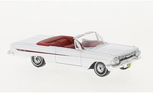 Modelauto Chevrolet Impala Convertible Cabriolet wit/rood 1961 1/87 Oxford