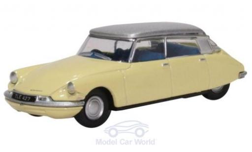 Modelauto Citroen DS 19 geel/grijs 1/76 Oxford