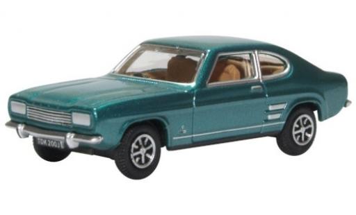 Modelauto Ford Capri MK1 metallic turquoise RHD 1/76 Oxford
