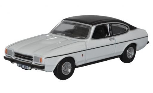 Modelauto Ford Capri MK2 MkII wit/mat-zwart RHD 1974 1/76 Oxford
