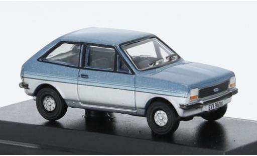 Modelauto Ford Fiesta MKI metallic blauw/grijs 1/76 Oxford