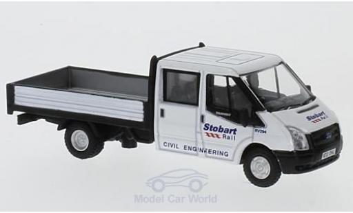 Modelauto Ford Transit Pritsche Dropside Stobart Rail 1/76 Oxford