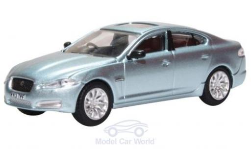 Modelauto Jaguar XF Base metallic blauw 1/76 Oxford