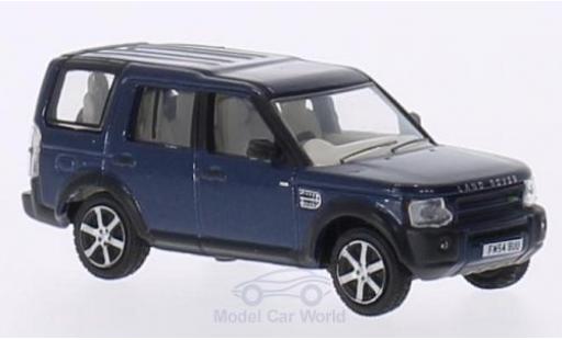 Modelauto Land Rover Discovery Base 3 metallic blauw RHD 1/76 Oxford