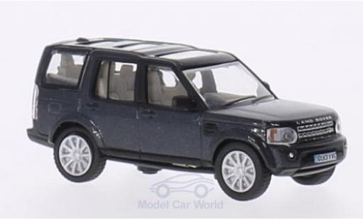 Modelauto Land Rover Discovery Base 4 metallic blauw RHD 1/76 Oxford