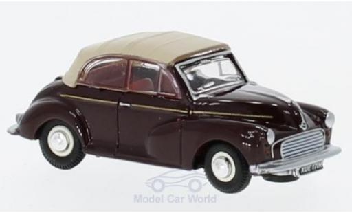 Modelauto Morris Minor Convertible Cabriolet rood/beige 1/76 Oxford