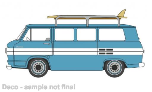 Modelauto Chevrolet Corvair fourgon Greenbrier Passenger Wagon turquoise 1961 1/87 Oxford