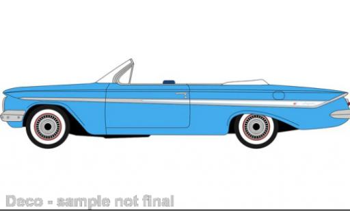 Modelauto Chevrolet Impala Convertible Cabriolet blauw/wit 1961 1/87 Oxford