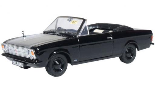 Modelauto Ford Cortina Crayford Convertible MK II Cabriolet zwart/wit RHD 1/43 Oxford