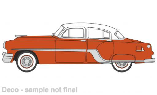 Modelauto Pontiac Chieftain Base rood/wit 1954 1/87 Oxford