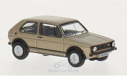 Modelauto Volkswagen Golf GTI I metallic beige RHD 1/76 Oxford