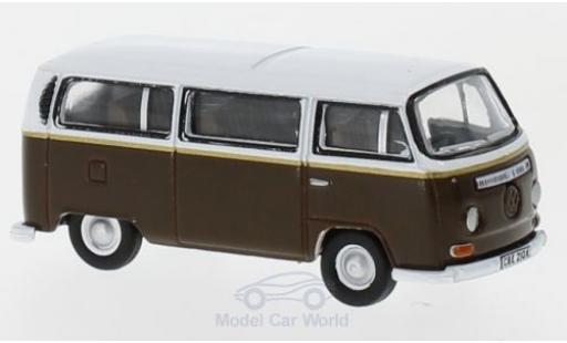 Modelauto Volkswagen T2 Base Bay Window bruin/wit Auf Wiedersehn Pet 1/76 Oxford