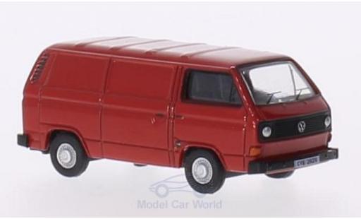 Modelauto Volkswagen T2 Base 5 Van rood 1/76 Oxford