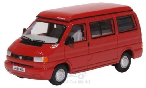 Modelauto Volkswagen T4 Base Westfalia Camper rood 1/76 Oxford