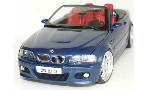 Bmw M3 Cabriolet 1/18 Kyosho E46 blauw jantes 19 pouces modelauto