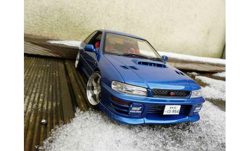 Subaru Impreza Type R 1/18 Autoart gt turbo sti blauw modelauto