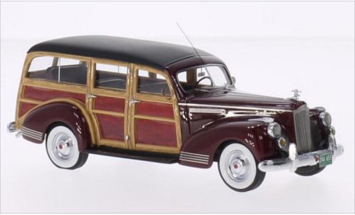 Packard 110 Deluxe Wagon 1/43 Neo rood/Holzoptik 1941 modelauto