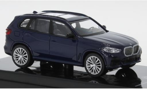 Modelauto Bmw X5 suv (G05) metallic blauw 1/64 Para64