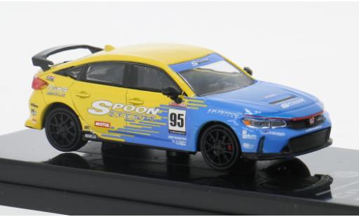 Modelauto Honda Civic Type R FL5 blauw/geel 2023 1/64 Para64