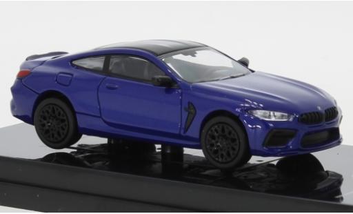 Modelauto Bmw M8 Coupe (F92) metallic blauw/zwart 1/64 Para64