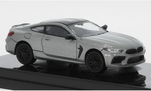 Modelauto Bmw M8 Coupe (F92) metallic grijs/zwart 1/64 Para64