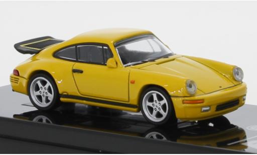 Modelauto Porsche 911 RUF geel 1987 Basis: Porsche 911 Carrera 3.2 (964) 1/64 Para64