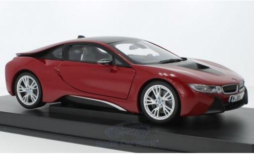 Modelauto Bmw i8 Coupe rood 1/18 Paragon