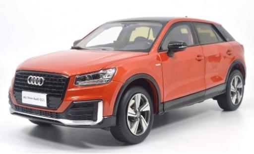 Modelauto Audi Q2 q2l L metallic oranje 2018 1/18 Paudi