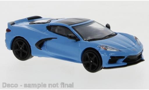 Modelauto Chevrolet Corvette Coupe C8 blauw 2020 1/87 PCX87