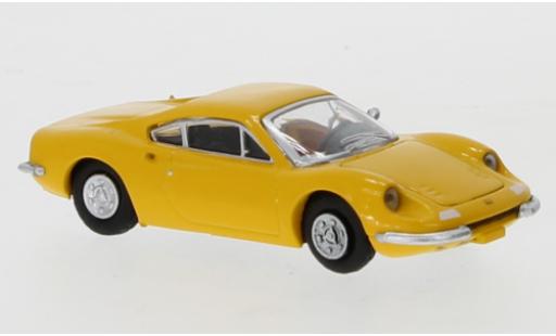 Modelauto Ferrari Dino GT 246 geel 1969 1/87 PCX87