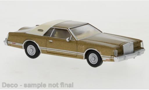 Modelauto Lincoln Continental 1977 Mark V gold/mat-beige 1/87 PCX87