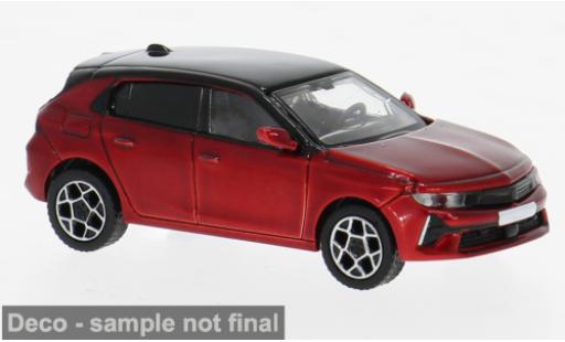 Modelauto Opel Astra Base L rood/zwart 2021 1/87 PCX87