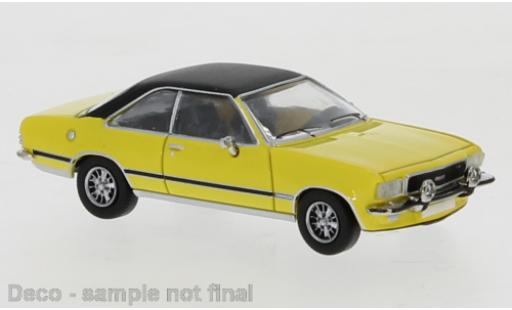 Modelauto Opel Commodore B Coupe geel/mat-zwart 1972 1/87 PCX87