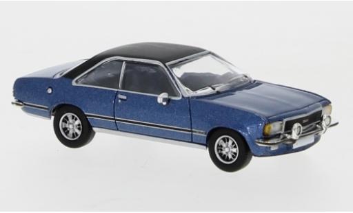 Modelauto Opel Commodore B Coupe metallic blauw/mat-zwart 1972 1/87 PCX87