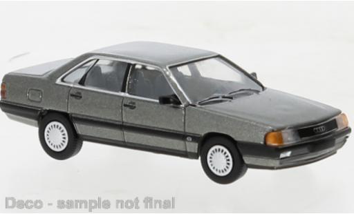 Modelauto Audi 100 berline (C3) metallic grijs 1982 1/87 PCX87