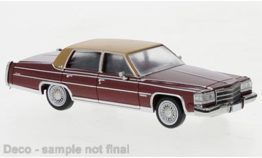 Modelauto Cadillac Fleetwood Brougham metallic rood /mate-brun 1982 1/87 PCX87
