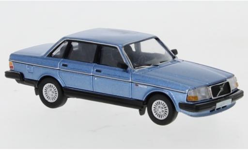 Modelauto Volvo 240 Base metallic blauw 1989 1/87 PCX87