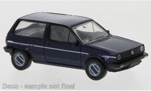 Modelauto Volkswagen Polo Fox II blauw/Dekor 1985 1/87 PCX87
