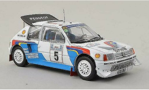 Peugeot 205 Turbo 16 1/43 IXO 16V Evo2 No.5 Rally Akropolis 1986 /J.Piironen modelauto