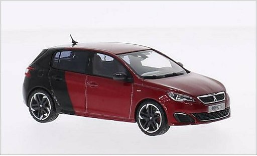 Peugeot 308 GTI 1/43 Norev metallic rood/zwart 2015 modelauto