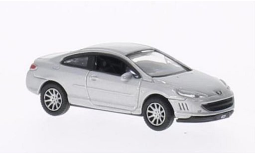 Peugeot 407 coupe 1/87 Welly grijs modelauto