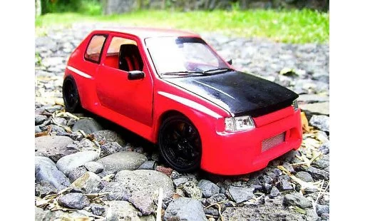 Peugeot 205 GTI 1/18 Solido 1.9 Rouge Vallelunga kit carrosserie gtr modelauto