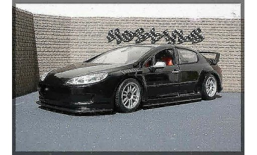 Peugeot 407 Silhouette 1/18 Motormax plain body zwart modelauto