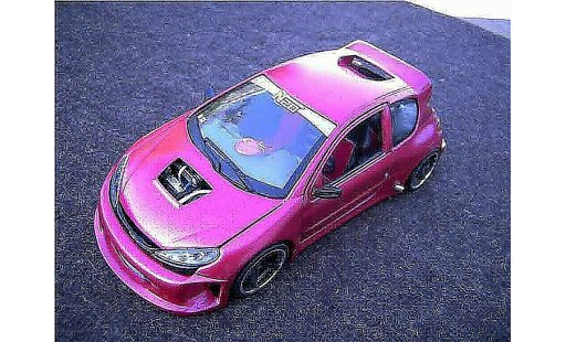 Peugeot 206 WRC 1/18 Solido kit large tuning modelauto