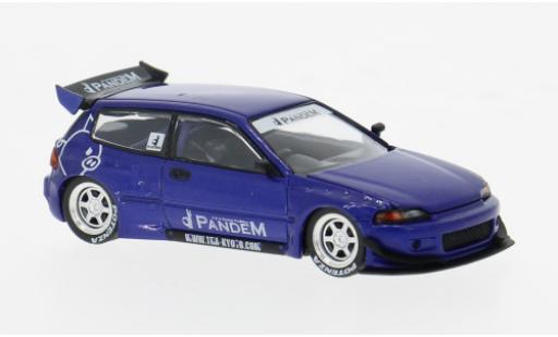 Modelauto Honda Civic Base (EG6) v1.5 PANDEM blauw 1/64 Pop Race