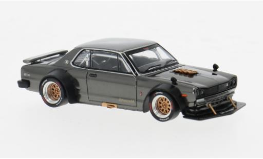 Modelauto Nissan Skyline 2000 GT-R V8 Drift (Hakosuka) bruin 1/64 Pop Race