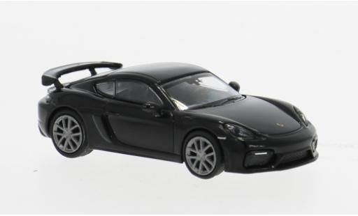 Modelauto Porsche 718 GT4 zwart 1/87 Minichamps