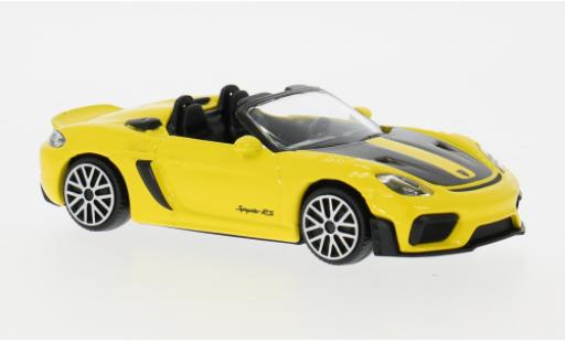 Modelauto Porsche 718 Spyder RS geel 2024 Bburago 1/43 Burago