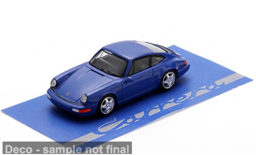 Modelauto Porsche 911 RS 3.6 blauw/grijs 1992 1/64 Spark